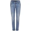 Victoria Beckham Women's Mid Rise Boyfriend Woven Jeans - Faded Blue - Image 1