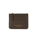 Scotch & Soda Leather/Suede Zip Credit Card Holder - Brown Image 1