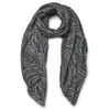 Knutsford Paisley Printed Cashmere Blend Scarf - Blue/Green - Image 1