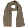 Knutsford Men's Textured Marl Cashmere Scarf - Rust/Green - Image 1