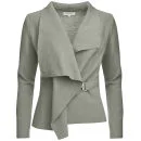 GROA Women's Boiled Wool Jacket - Light Grey Image 1