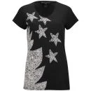 Marc by Marc Jacobs Women's Rounded V T-Shirt - Black Multi
