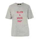 Markus Lupfer Women's TP270 Have A Nice Day T-Shirt - Grey Marl