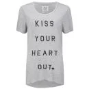 Zoe Karssen Women's Kiss T-Shirt - Grey Image 1