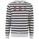 Billionaire Boys Club Men's BeeBeeSee Crew Neck Sweatshirt- Black/White