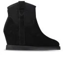 Ash Women's Yahoo Bis Suede Wedged Ankle Boots - Black