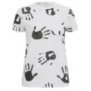 YMC Women's Hand Print T-Shirt - White/Black Image 1