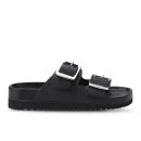 Senso Women's Ida I Croc Leather Slide Sandals - Black