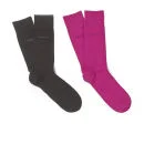 BOSS Hugo Boss Men's Twin Pack Socks - Pink/Black Image 1