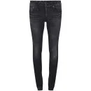 R13 Women's Low Rise Skinny Jeans - Black Marble