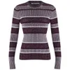 T by Alexander Wang Women's Rib Mock Neck Knitted Jumper - Bordeaux - Image 1
