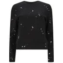 rag & bone Women's Splatter Paint Sweatshirt - Black Image 1