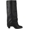 See By Chloé Women's Fold Over Leather Boots - Black - Image 1