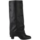 See By Chloé Women's Fold Over Leather Boots - Black Image 1