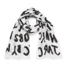 Marc by Marc Jacobs Women's Adults Suck Logo Scarf - Antique White Multi Image 1