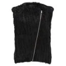 Marc by Marc Jacobs Women's Abbey Rabbit Fur Gilet - Black Image 1