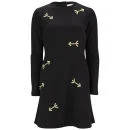 Carven Women's Arrow Embroidered Sweater Dress - Black
