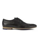 Paul Smith Shoes Men's Wallace Wingtip Leather Derby Shoes - Black Dip Dye