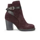 Purified Women's Petra 2 Leather Heeled Ankle Boots - Bordo Image 1