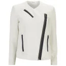 Helmut Lang Women's Sugar Moto Contrast Jacket - Optic White Image 1