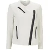 Helmut Lang Women's Sugar Moto Contrast Jacket - Optic White - Image 1
