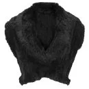 Matthew Williamson Women's Knitted Rabbit Fur Shrug Jacket - Black Image 1