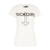 Sick Girl Women's Inverted Cross T-Shirt - White - Image 1