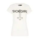 Sick Girl Women's Inverted Cross T-Shirt - White