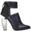 Miista Women's Debora Perspex Leather Heeled Boots - Navy - Image 1