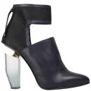 Miista Women's Debora Perspex Leather Heeled Boots - Navy
