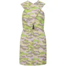 Carven Women's Camouflage Dress - Green/Pink