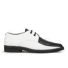 McQ Alexander McQueen Women's Kim Printed Leather Derby Shoes - Black/White - Image 1