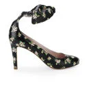 Carven Women's Liberty Printed Bow Heeled Leather Court Shoes - Black Image 1