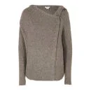 Helmut Lang Women's Lux Chainette Hooded Jumper - Ash Grey Image 1