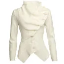 GROA Women's Boiled Wool Winter Jacket - Winter White