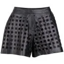 Avelon Women's Perforated Shorts - Black Image 1
