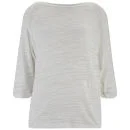 Custommade Women's Jersey 3/4 Sleeve Top - Egret White