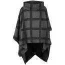 Vivienne Westwood Anglomania Women's Gaia Cape - Black Check On Grey Image 1