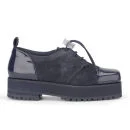 Wood Wood Women's Margot Patent Leather/Suede Brogues - Navy