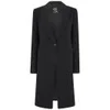 McQ Alexander McQueen Women's Gathered Back Wool Evening Coat - Jet Black - Image 1