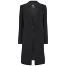 McQ Alexander McQueen Women's Gathered Back Wool Evening Coat - Jet Black Image 1
