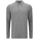Aquascutum Men's Long Sleeved Piquet Polo Shirt - Grey