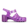 JuJu Women's Babe Heeled Jelly Sandals - Fluro Purple - Image 1
