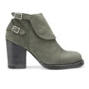 Purified Women's Petra 8 Heeled Leather Ankle Boots - Green