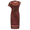 Vivienne Westwood Anglomania Women's Tusk Lurex Party Dress - Red/Gold - Image 1
