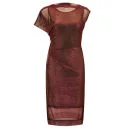 Vivienne Westwood Anglomania Women's Tusk Lurex Party Dress - Red/Gold Image 1