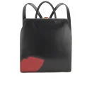 Lulu Guinness Women's Eva Abstract Lips Backpack - Black Image 1