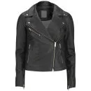 Lot 78 Women's Nappa Biker Jacket - Black