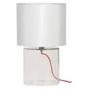 Glass Table Lamp with Shade Image 1