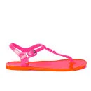 Love Moschino Women's Heart Jelly Sandals - Pink/Orange